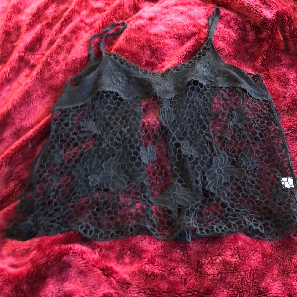 Black Lace Swim Suit cover up